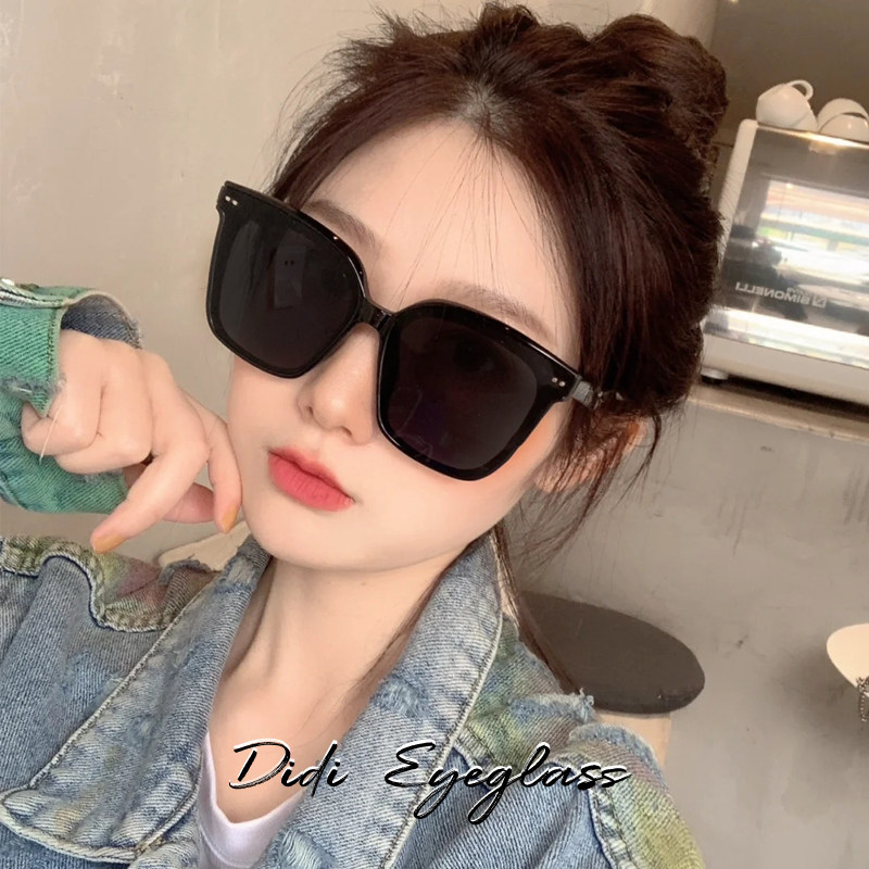 Korean Style Fashionable Square Frame Sunglasses for Women, High-End, Slimming for Large Faces, Uv Protection Sunglasses for Men, 2025 New Model