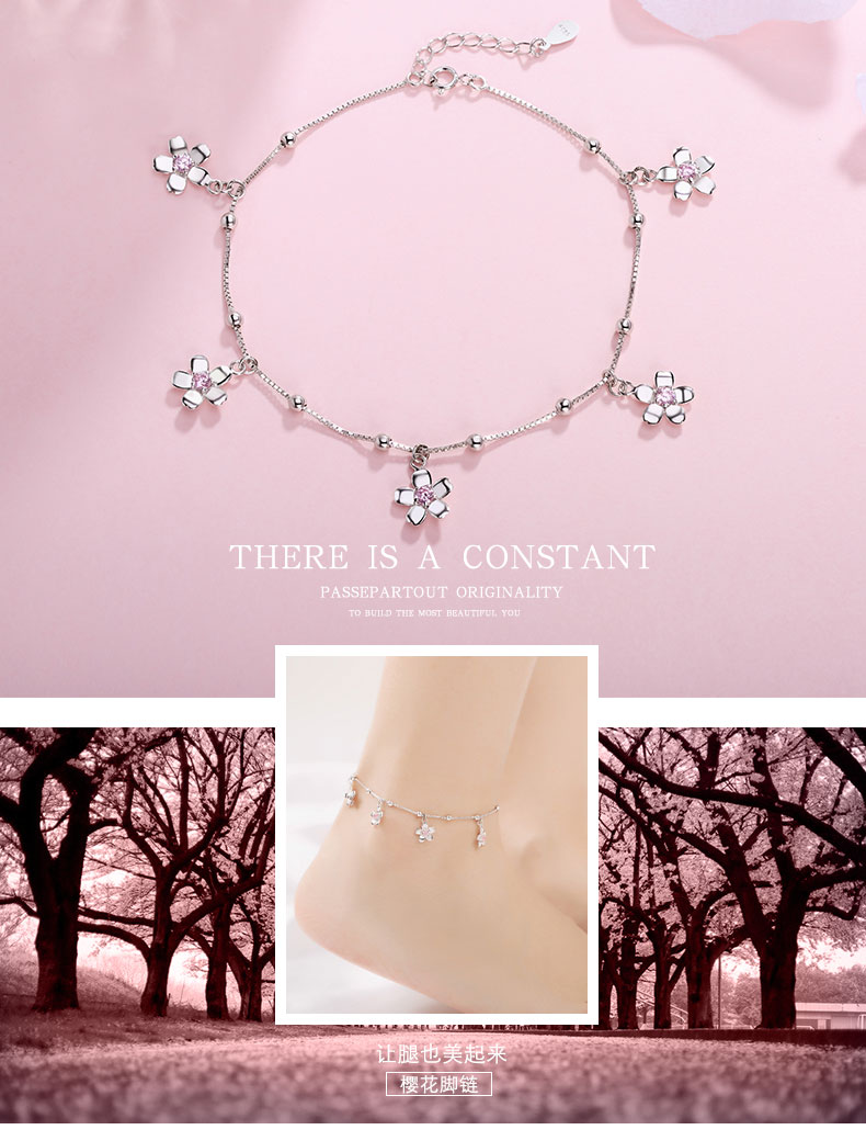 Bracelet de cheville Femme en Argenterie - Ref 3101665 Image 7