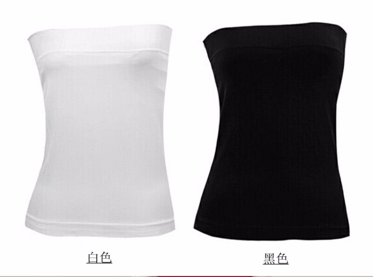 Tube top đồ lót nữ áo cotton quây chống ánh sáng cơ sở dài phần quấn ngực áo trắng dây đeo mùa đông áo lót dây