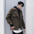 Mùa thu và mùa đông áo len nam xu hướng ngắn Phiên bản Hàn Quốc của áo khoác lửng bf Anh áo gió đẹp trai Nizi áo khoác dạ nam Áo len