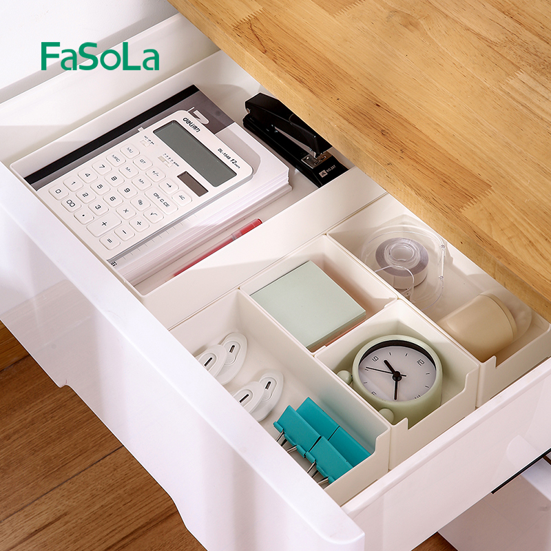 FaSoLa drawer containing box Compartment Finishing Box Separating Plate Free Combined Kitchen Finishing Deviner Storage