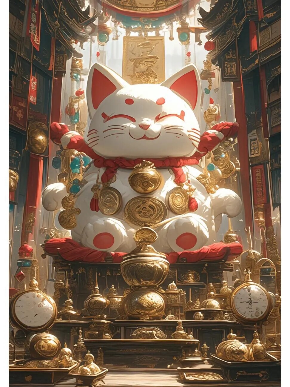 招财猫家居生活店的LOGO