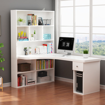 Computer desktop desk corner desk bookshelf integrated study desk study desk home writing small apartment desk