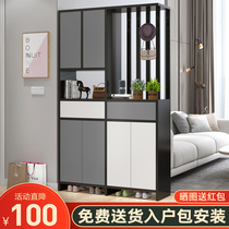 Entry porch cabinet shoe cabinet one light luxury living room screen home modern minimalist wine cabinet partition cabinet rack
