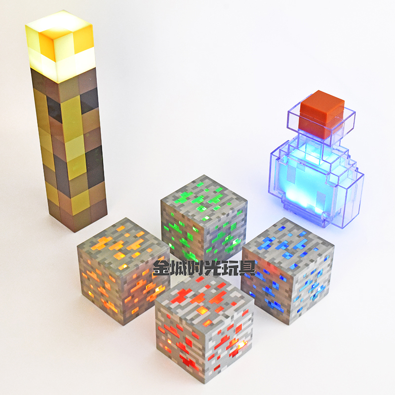 Minecraft Ore Mine light Torch torch Color change light Color lightsaber Steve headgear Peripheral toys Night light