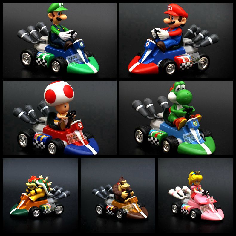 Super Mario Mario Doll Action Figure Pull-Back Car Kart Figure Toy Model Ornament Super Mario Mario Doll Action Figure Pull-Back Car Kart Figure Toy Model Ornament