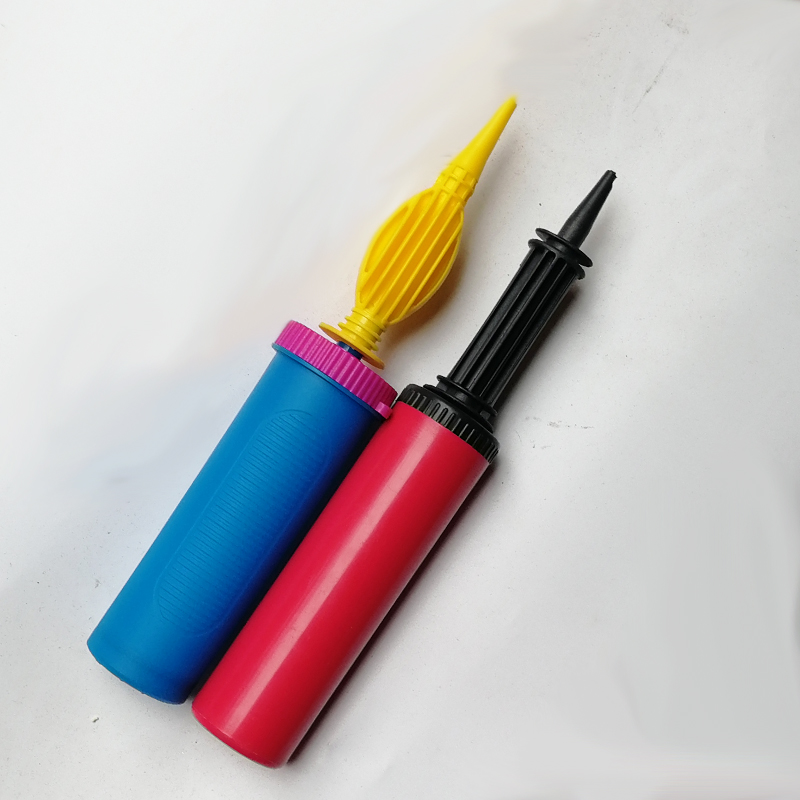 Hand-propelled hand filled latex round balloon inflator inflating captain strips net red aluminum foil Popo blow ball