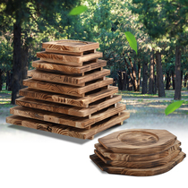 Square Wood Cushion Iron Board Mat Board Mat Insulation Wood Mat Stone Pan Stone Pan Grilled Pan Charcoal Burning Plate Thickened Saucepan Mat