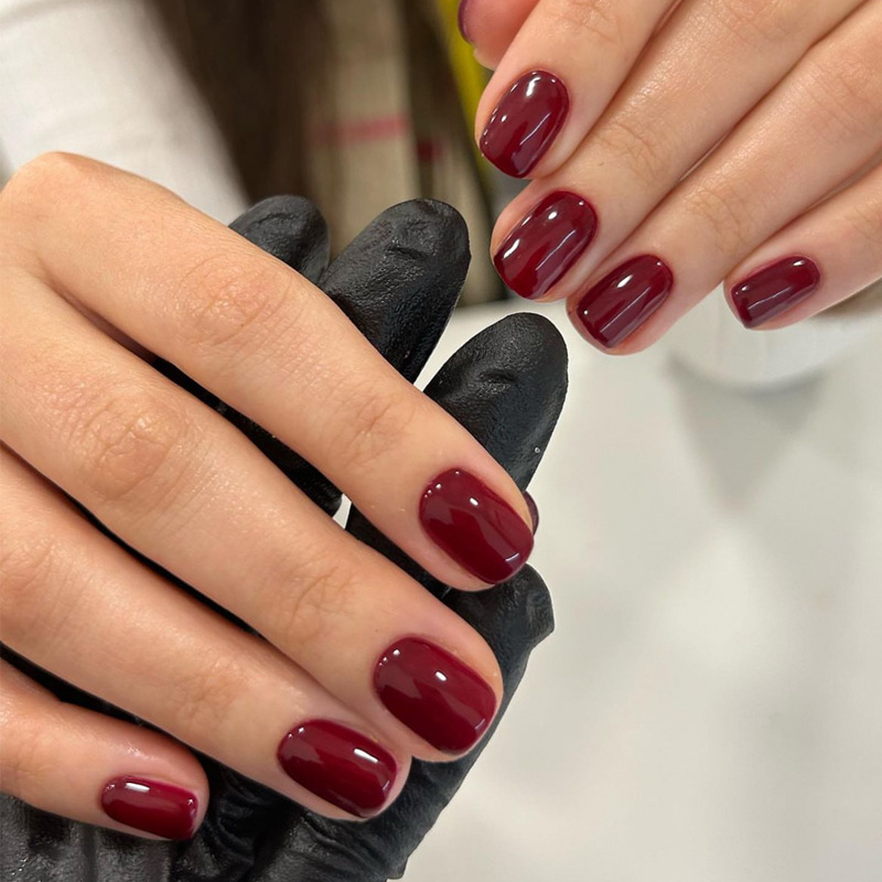 Xiaohongshu's Popular Wearable Nails, Autumn and Winter Cherry Red Manicure Pieces, 30 Pieces, Pure Color Removable Finished Fake Nails Xiaohongshu's Popular Wearable Nails, Autumn and Winter Cherry Red Manicure Pieces, 30 Pieces, Pure Color Removable Finished Fake Nails