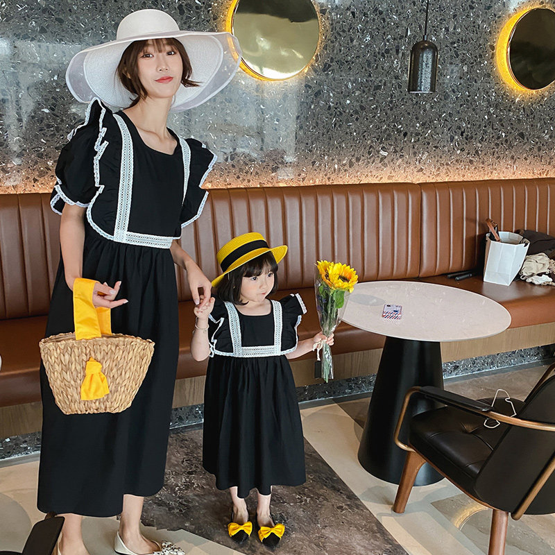 Small fragrant wind kinder with summer clothes 2022 new boomers net red mother woman Fried Street Heben Dress Princess Dress