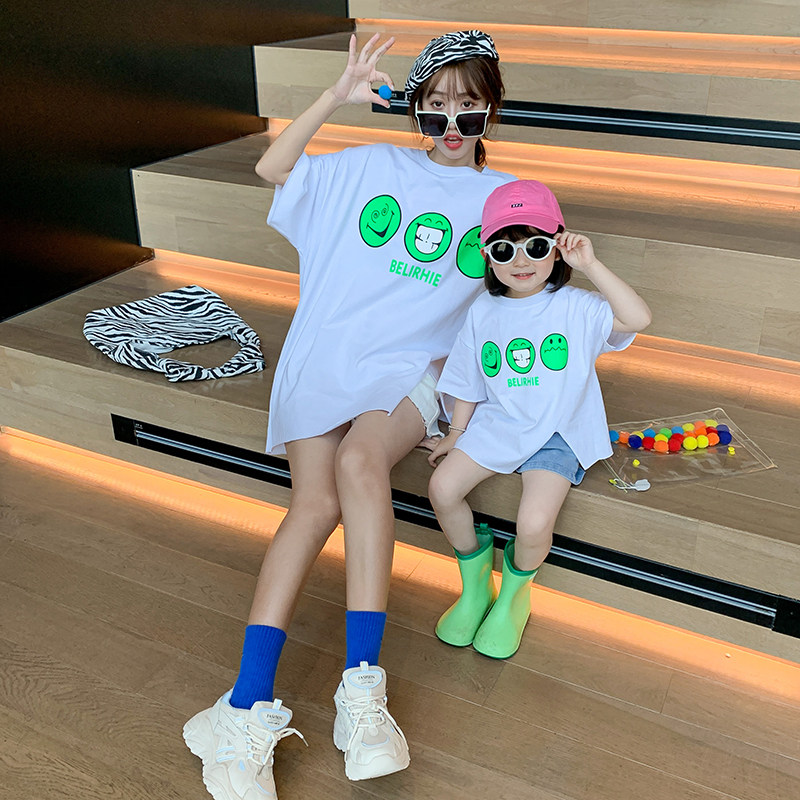 Special Fried Street Kiss 2022 new wave Summer Fashion net Red mother woman dress open fork trendy large size T-shirt