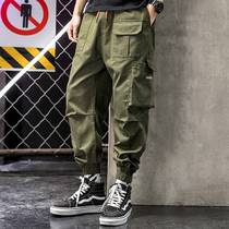 McDannu Cargo Pants Mens Slacks Spring Summer Leggings Male Harlan Pants Loose Cropped Pants Sport