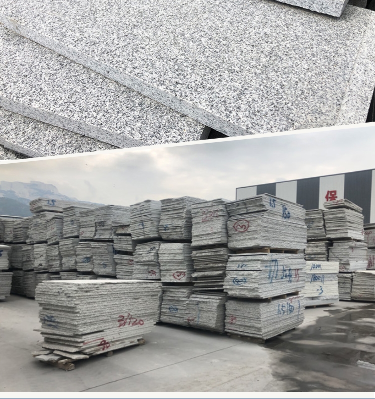 芝麻白芝麻灰白麻花岗岩大理石芝麻黑火烧荔枝板广场地铺石材(图6)