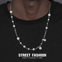 MASTER original natural pearl necklace Wang Yibo with shell beads Joker hip hop non-fading pendant men and women