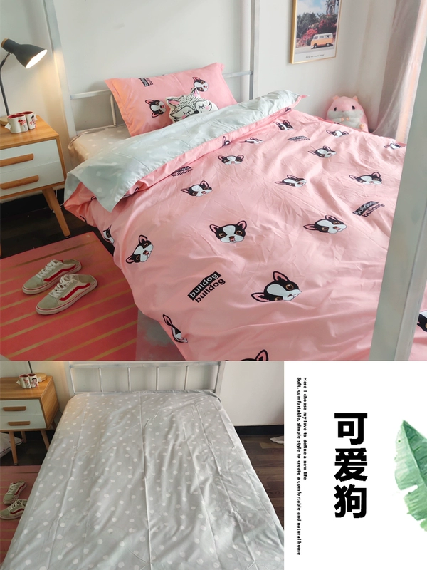 IKEA kiểu chăn sọc bao gồm ký túc xá sinh viên đơn 1,5 m 150X200X230CM chăn đôi 2M - Quilt Covers chăn phao trần	