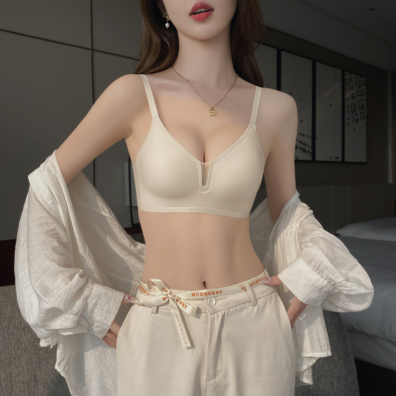Victoria Seamless Underwear for Women with Small Busts, Summer Thin Style, Gathers Side Breasts, Prevents Sagging, Wireless Invisible Bra