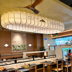 Japanese-Style Restaurant Chandelier, Vintage-Style Dining Room, Hotel Club, Simple and High-End, Elegant Living Room Fabric Chandelier