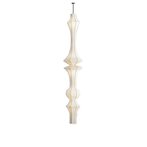 Japanese restaurant chandelier B&B bar long silk lighting wabi-sabi style bedroom floor lamp designer cream lamp