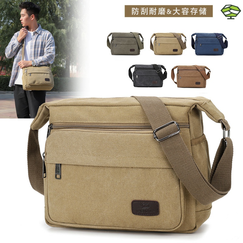 New Sail Bag Men's Single Shoulder Inclined Satchel Bag Casual Men's Bag Large Capacity Middle-aged Men's Bag Multifunction Backpack-Taobao