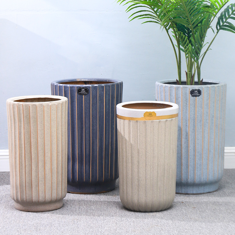 New Style Simple European-Style Tall Ceramic Flower Pot Extra Large Size for Money Tree and Areca Palm Indoor Living Room Floor-Standing Free Shipping New Style Simple European-Style Tall Ceramic Flower Pot Extra Large Size for Money Tree and Areca Palm Indoor Living Room Floor-Standing Free Shipping