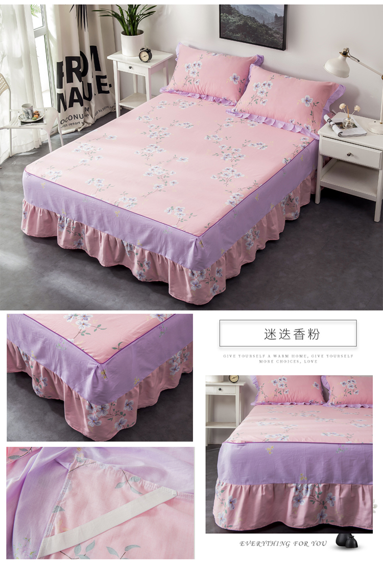 Giường váy đơn mảnh bông cotton Simmons giường đôi non-slip xù bảo vệ bìa mùa hè giải phóng mặt bằng khuyến mãi