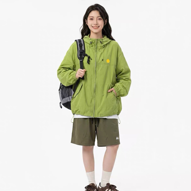 Wilderness Space Sun Protection Clothing for Women 2026 New Long Sleeve Thin Lightweight Sun Protection Suit Green Sun Protection Set Trendy