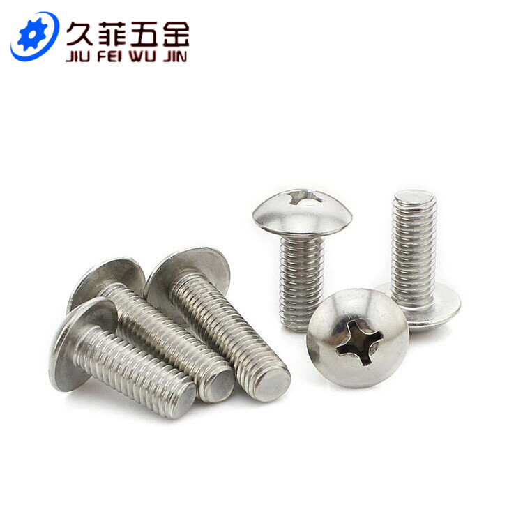 Manufacturers supply 304 stainless steel large flat head machine screw cross large flat head machine screw M3 M4 M5 M6 M8