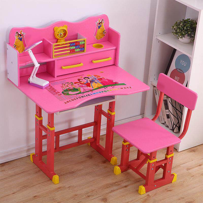 Office desk stool Easy desk shelf for children's study class table and chairs in elementary school junior high school students eat and write homework