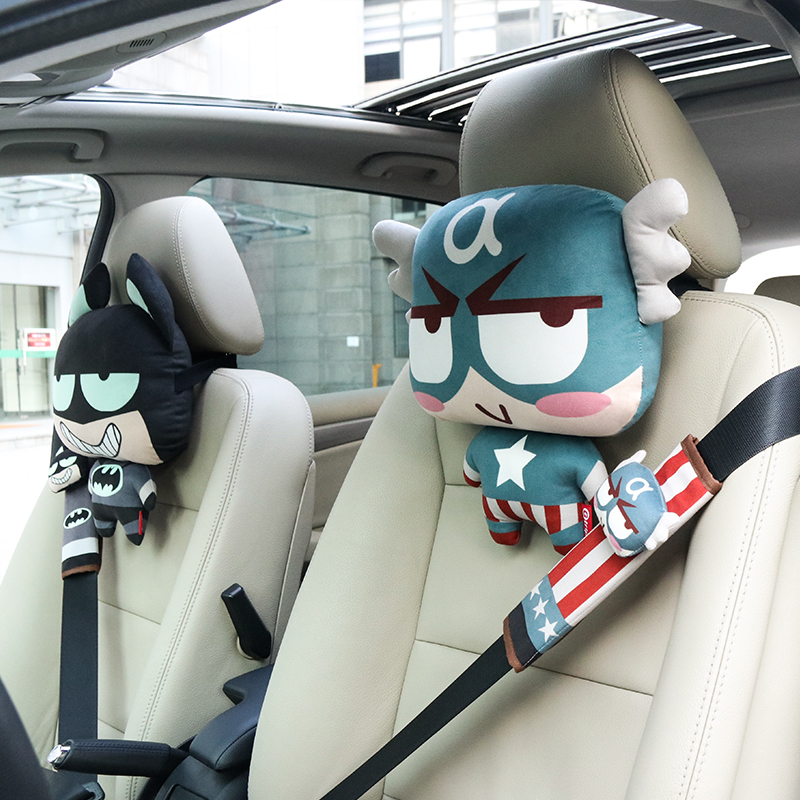 Car Headrest Neck Pillow Car Seat Cushion Cervical Pillow Cute