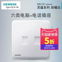 Siemens Switch Panel панель Ling Yaochen Xi Bai Family Two Phone+Computer Swite Cable (шесть категорий)