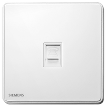 Siemens switch socket panel Ruizhi ivory white titanium silver frame 86 type telephone socket
