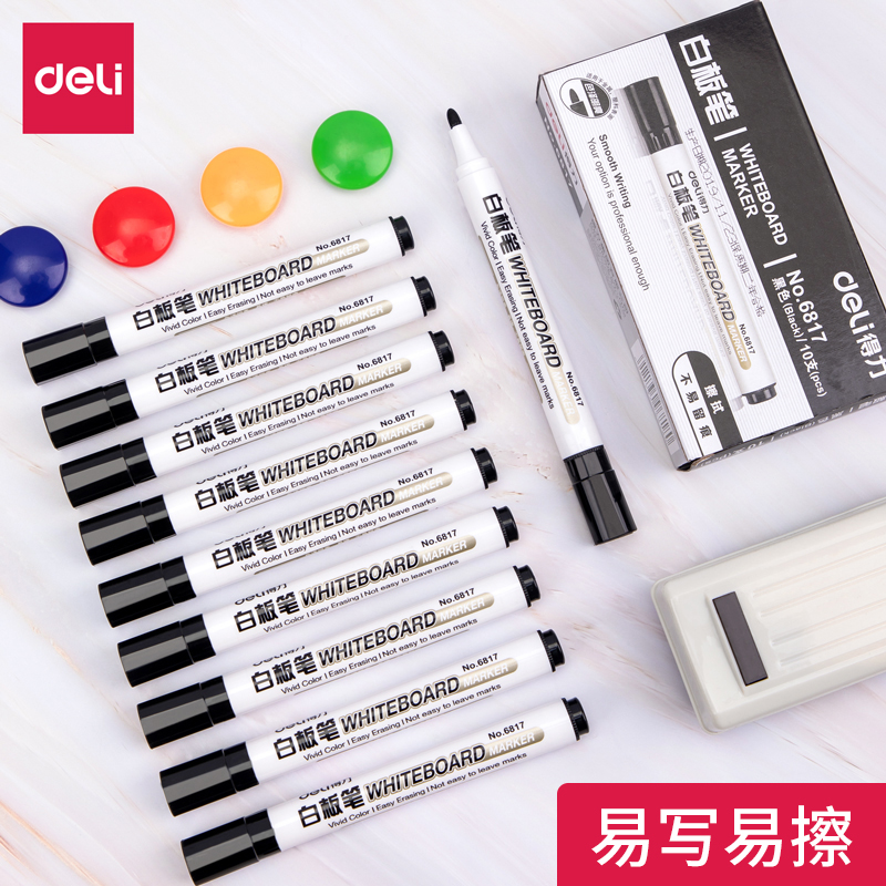 Able Non-toxic Children Elementary School Kids White Board Pen Good Write Easy Erasable Gink Black Red Blue Teacher Office Use