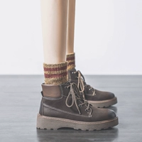 Martens, ретро демисезонные утепленные универсальные низкие короткие сапоги в английском стиле, в британском стиле, 2021 года