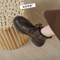 Martens, коричневые демисезонные короткие сапоги в английском стиле, флисовые ботинки, из натуральной кожи, в британском стиле, подходят для подростков