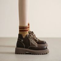 Martens, универсальные демисезонные утепленные короткие сапоги в английском стиле, низкие ботинки, коллекция 2023, в британском стиле