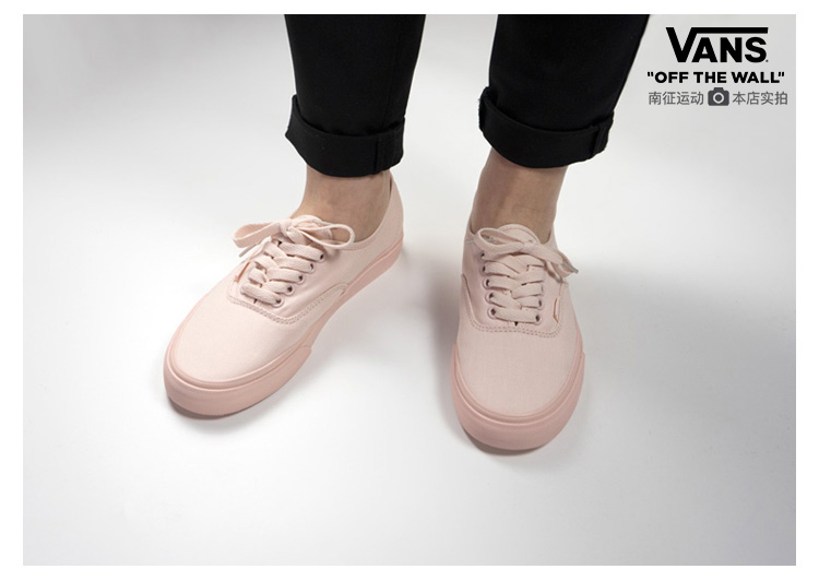 Vans Vans mùa hè thời trang mới nhỏ tươi thấp để giúp màu hồng nhạt Giày vải thông thường giày sport