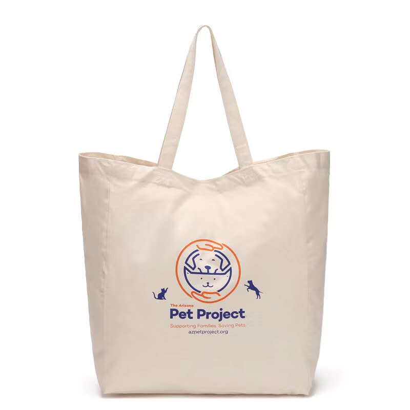 Exit Tail Single Cartoon Puppies Eco-friendly Supermarket Shopping Bag Handbag Carry-on Back White Collar Minimalist Fashion single-story women's bag-Taobao