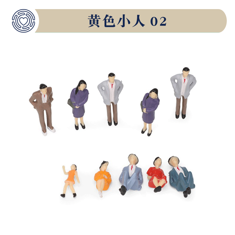 Psychological Sand Tray Game Sand Furniture Scene Emulation Colorful Little Human Plastic Model Realistic Pendulum props boy girl