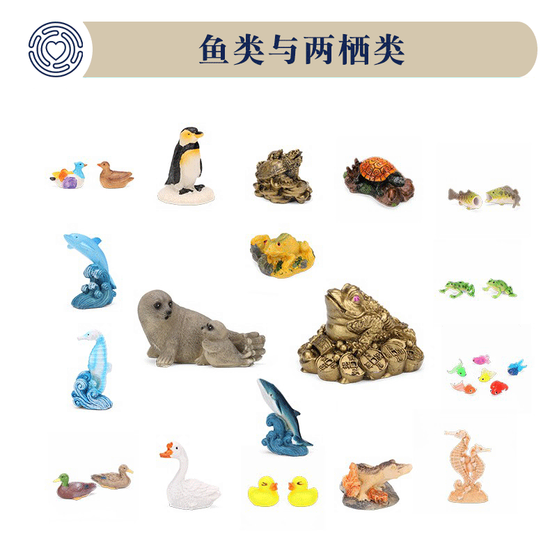 Psychological sand table sand set marine animal whale dolphin turtle frog duck penguin cognitive model toy boy