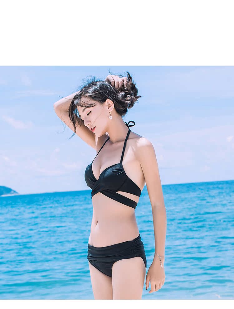 Bikini ba mảnh áo tắm nữ Hàn Quốc gợi cảm áo ngực nhỏ trong suốt thu thập kỳ nghỉ giảm béo bụng nóng mùa xuân - Bikinis áo tắm đẹp 2020
