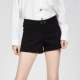 Sp68 ma thuật quần short nữ 2019 hè mới thon gọn đen đen co giãn cao chân thẳng quần short uốn xoăn - Quần short thời trang nữ 2021