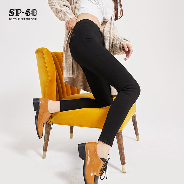 sp68 magic pants plus velvet autumn and winter leggings for women to wear slimming elastic tight leggings small black pants to keep warm