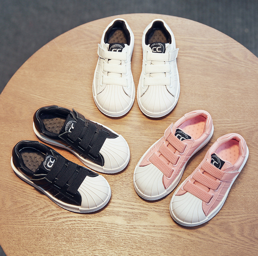 Children's sneakers board shoes shell head small white shoes Korean style trendy boys and girls shoes 2020
