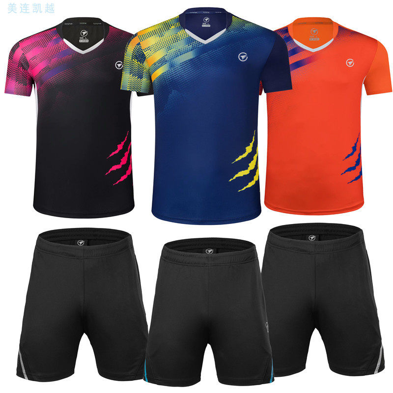 Summer Volleyball Suit Suit for men and women Moisture Absorption Perspiration Sweat Quick Dry Breathable Badminton Suit Short-sleeved T-shirt Table Tennis Clothes
