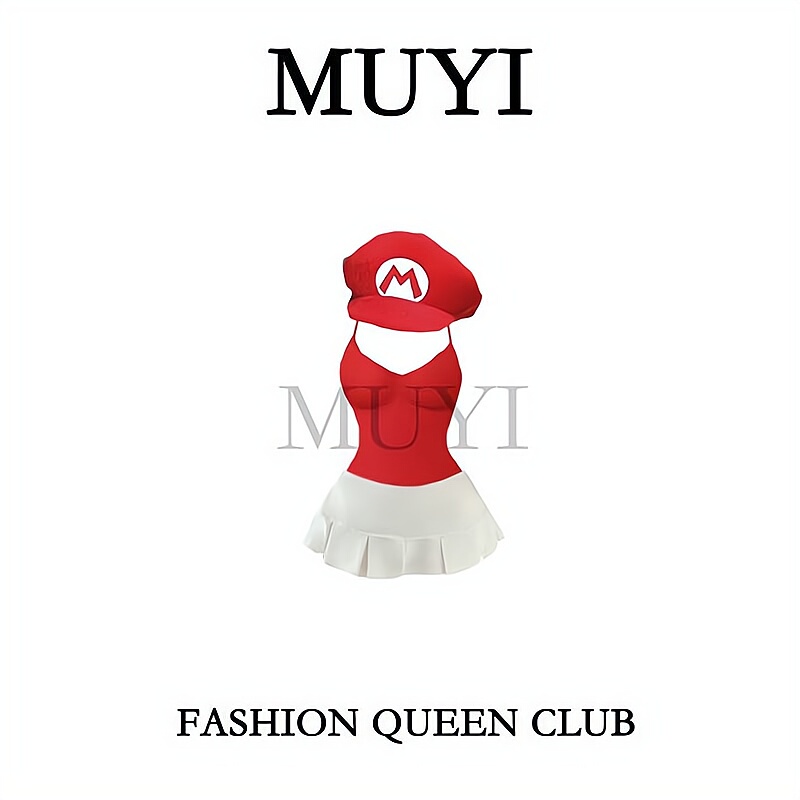 Muyi Original Energetic Girl Little Red Riding Hood Complete Performance Outfit Bar Sexy Red One-Piece Skirt Suit