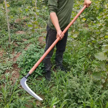 Sickle mowing knife Outdoor long handle weeding knife Agricultural cutting reed knife Cutting corn rice sickle left hand sickle