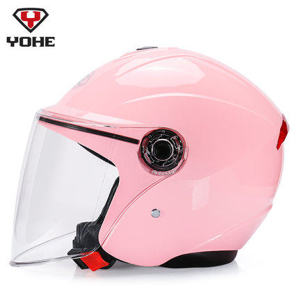 YOHE Eternal Motorcycle Electric Car Helmet for Men and Women Four Seasons Lightly Lined Lined and Durable Sunscreen Helmet