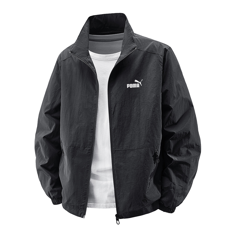 【70% off Special Zone】Men's Spring and Autumn Jacket, Sports Casual Loose Stand Collar Top, Windproof Breathable Thin Coat
