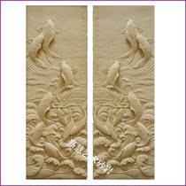 Jiahui sandstone animal relief mural lobby background wall garden hotel villa courtyard building carp leap dragon gate