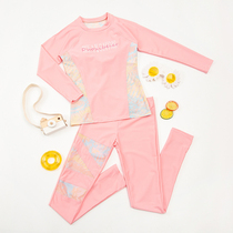 Child Swimsuit Girls CUHK Children Long Sleeves Trousers Split Speed Dry Students Diving Swimsuit Girl Sunscreen Swimsuit